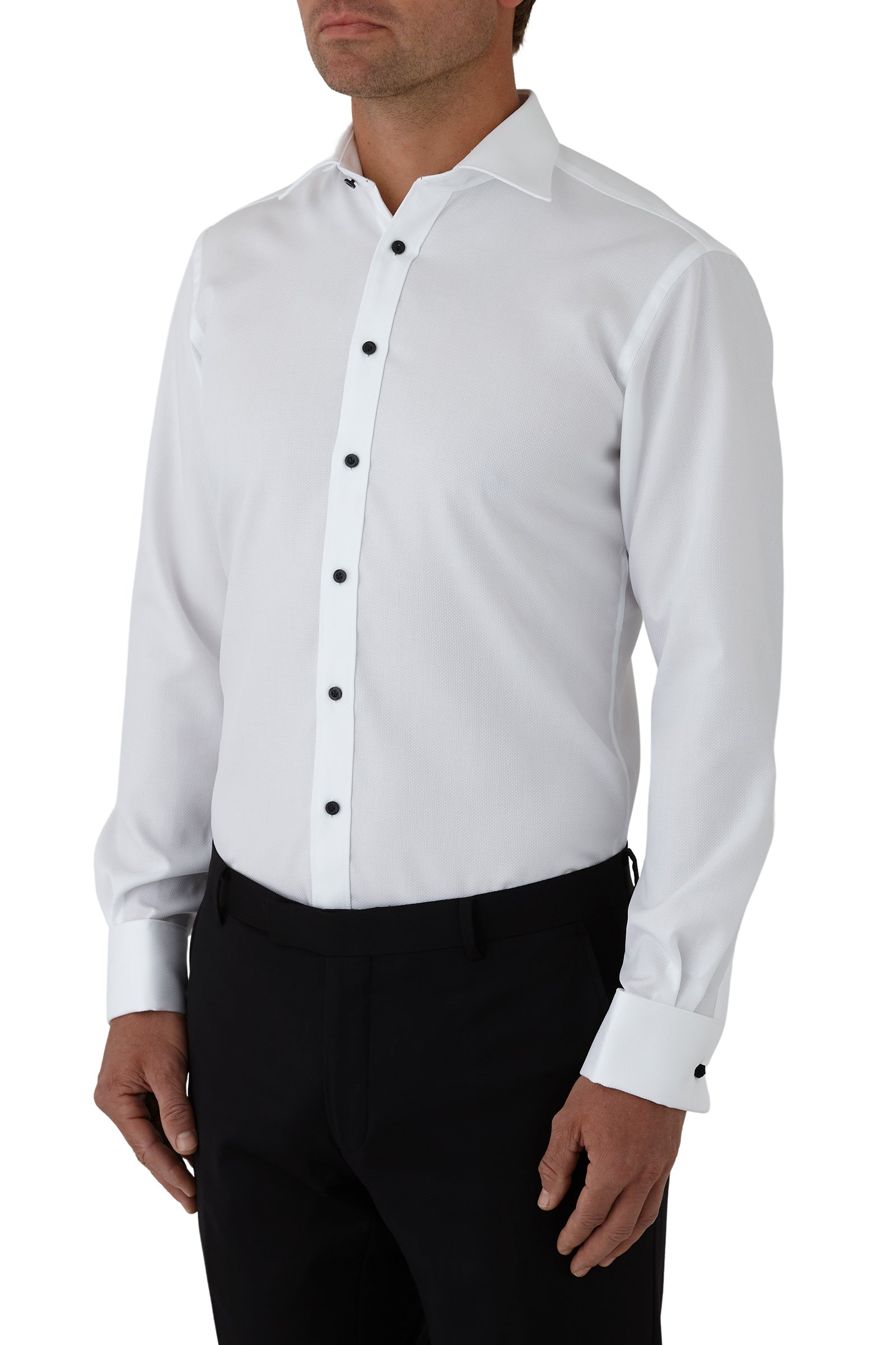 LEADER FGB019 FRENCH CUFF Shirt - White