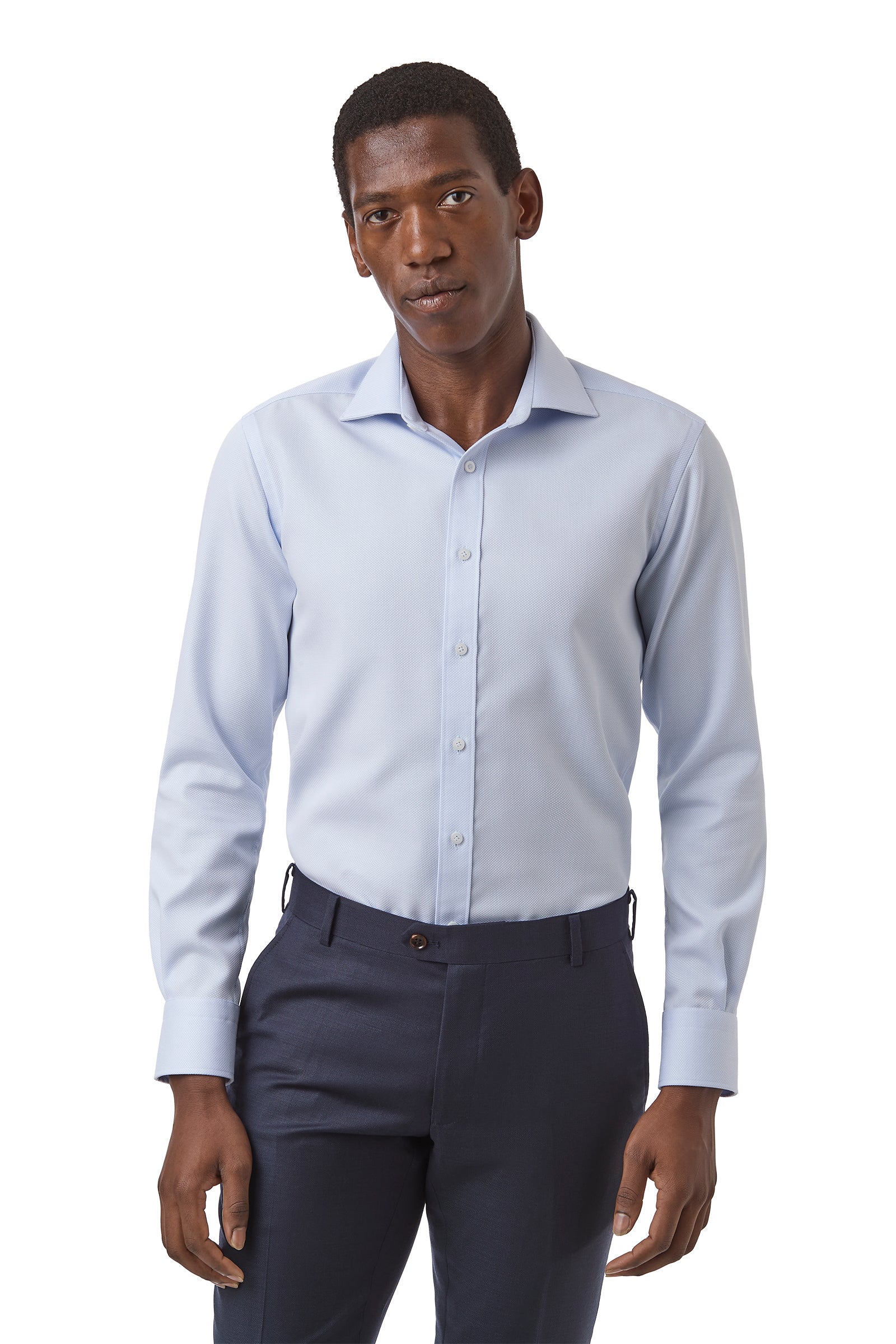 RATHDOWNE FGB019 Slim Shirt - Blue