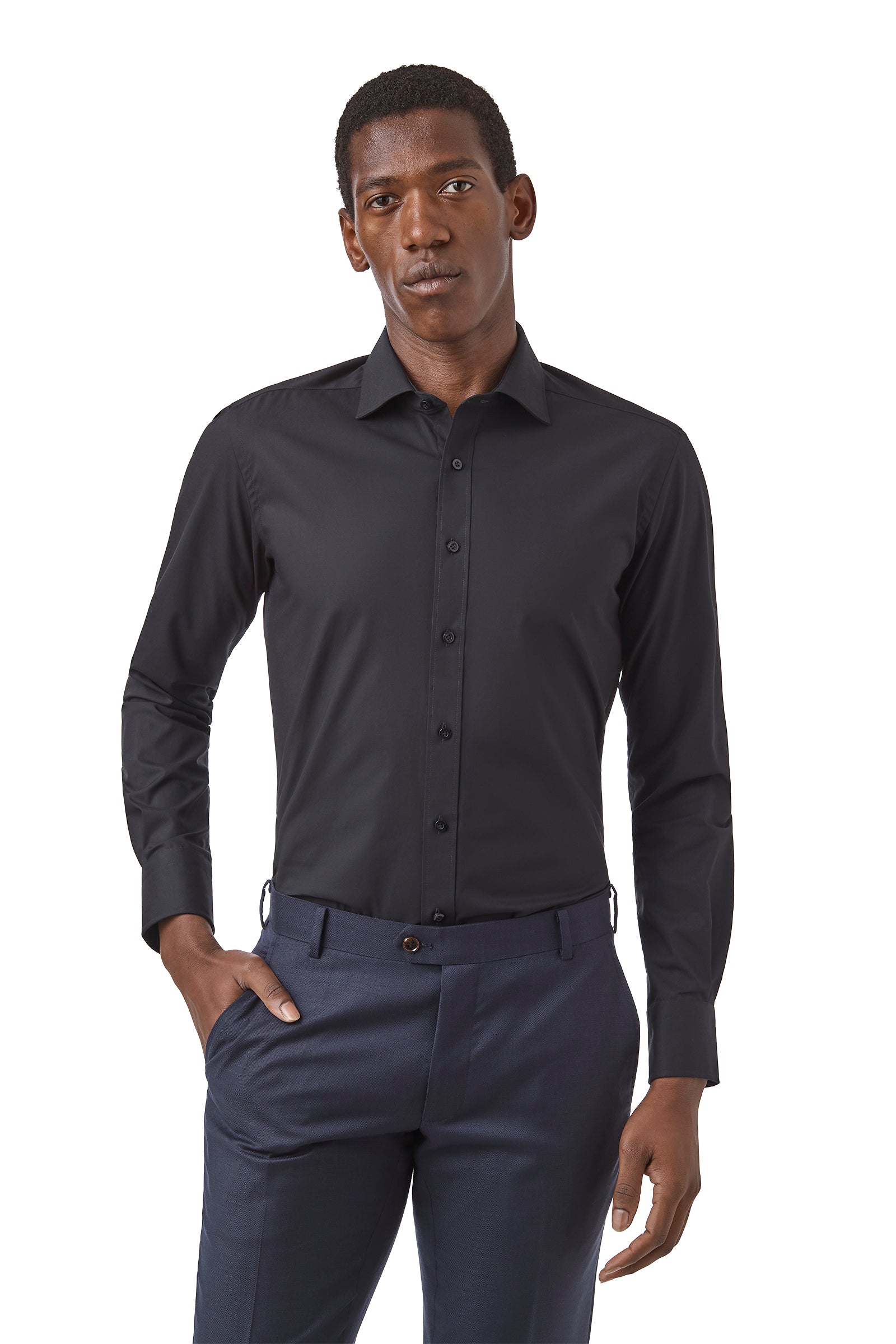 RATHDOWNE FGC054 Slim Shirt - Black
