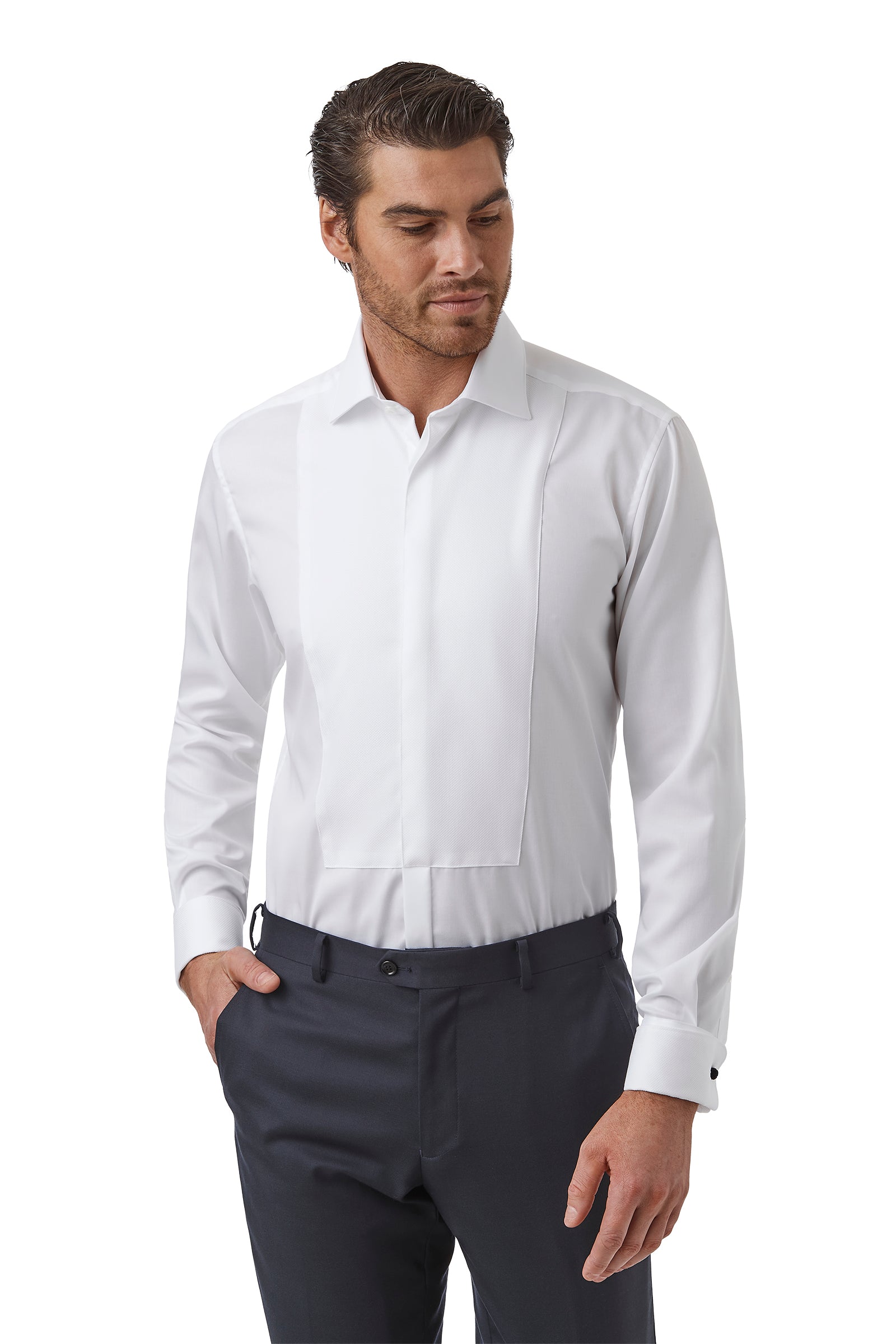 KENT SHIRT FGW014 Bib Shirt - White