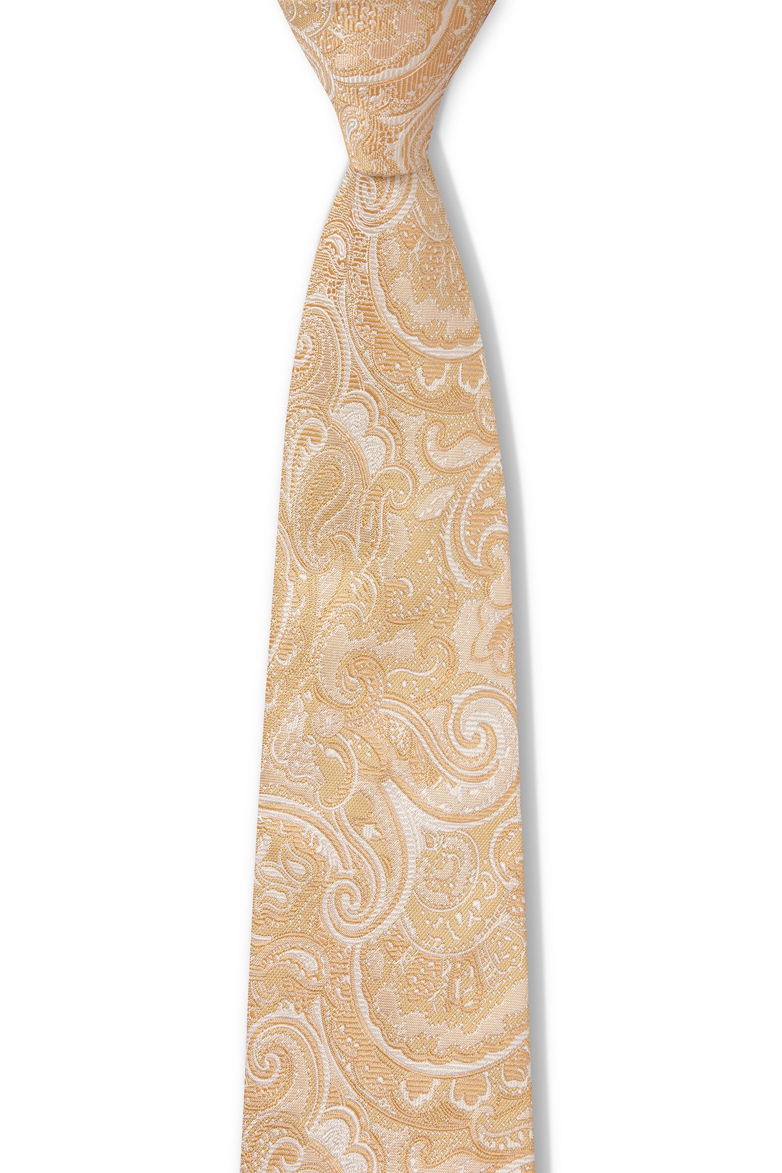 TONAL PAISLEY 7.5CM TIE - Gold