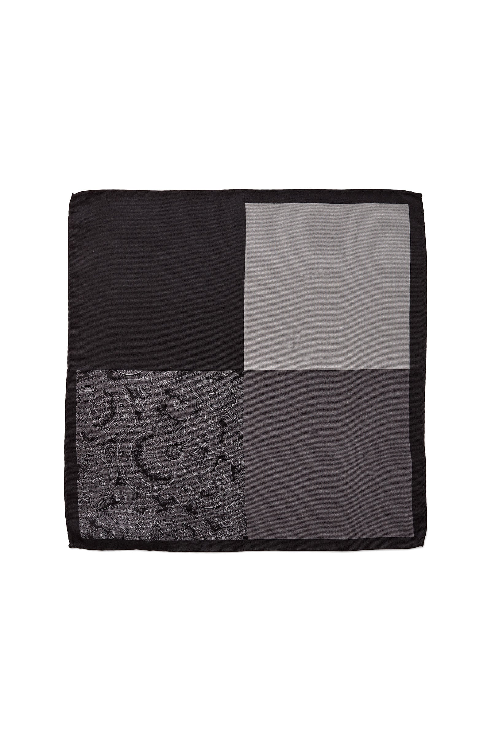 TONAL PAISLEY POCHETTE - CHARCOAL