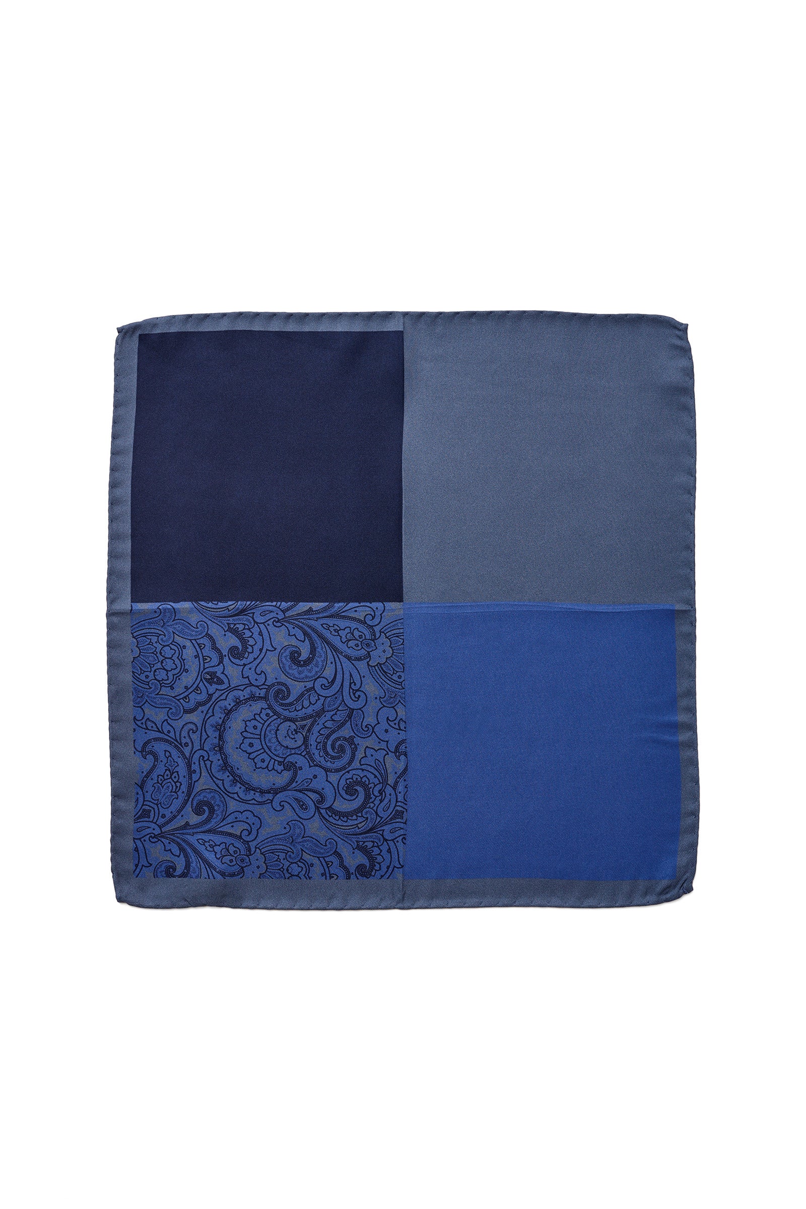 TONAL PAISLEY POCHETTE - NAVY