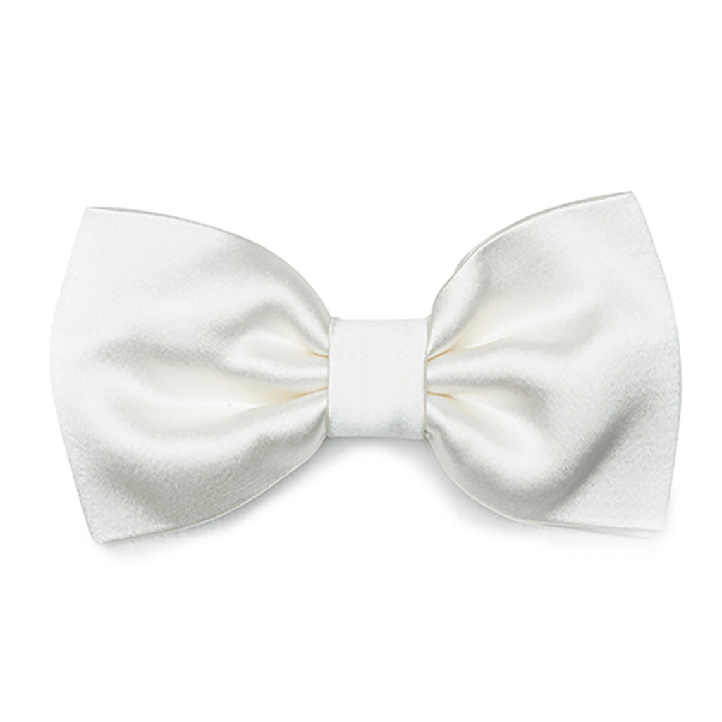 Joe Black white silk bow tie