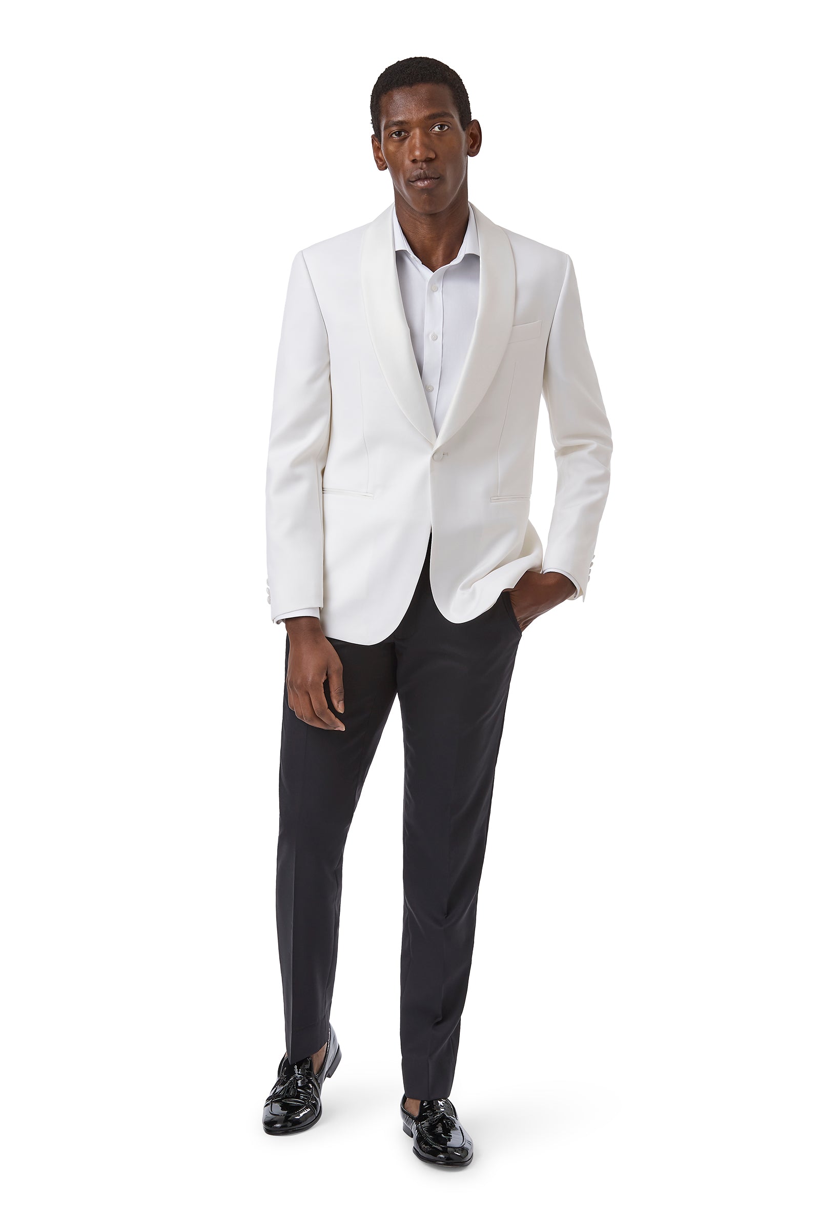 ASCOT FCM301 SATIN JACKET - White