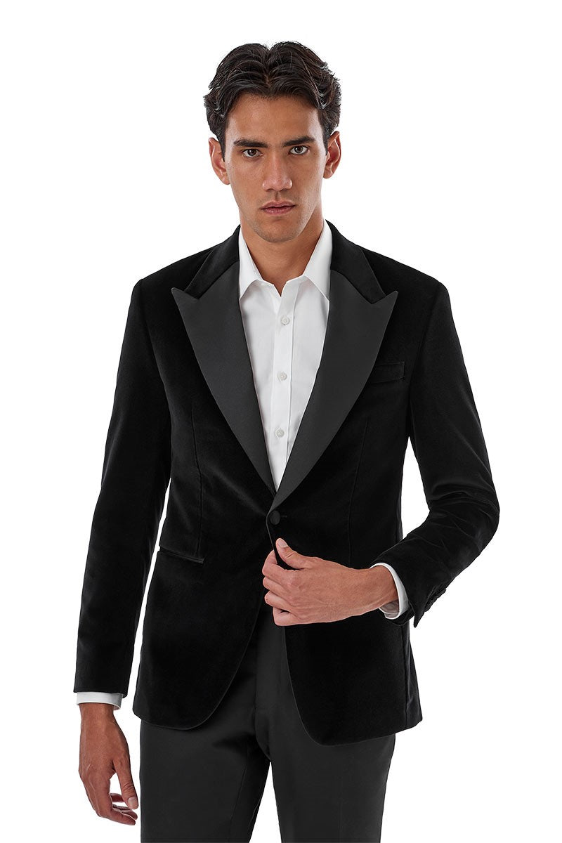 Black Velvet Barlow Dinner Jacket – Slim Fit