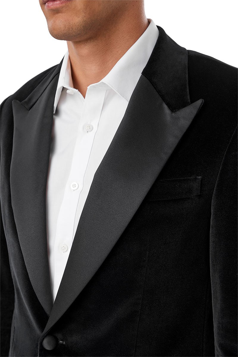 Black Velvet Barlow Dinner Jacket – Slim Fit