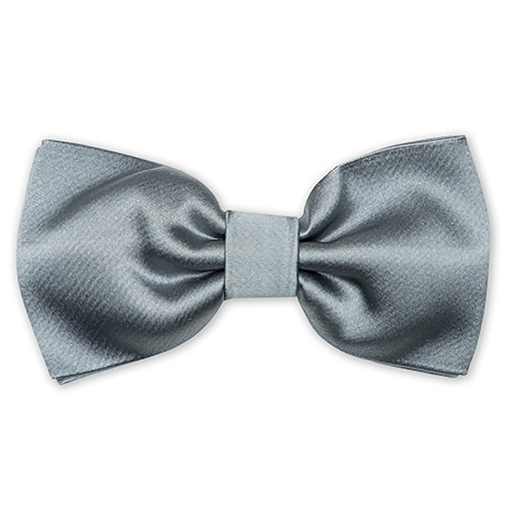 Joe Black silver silk bow tie